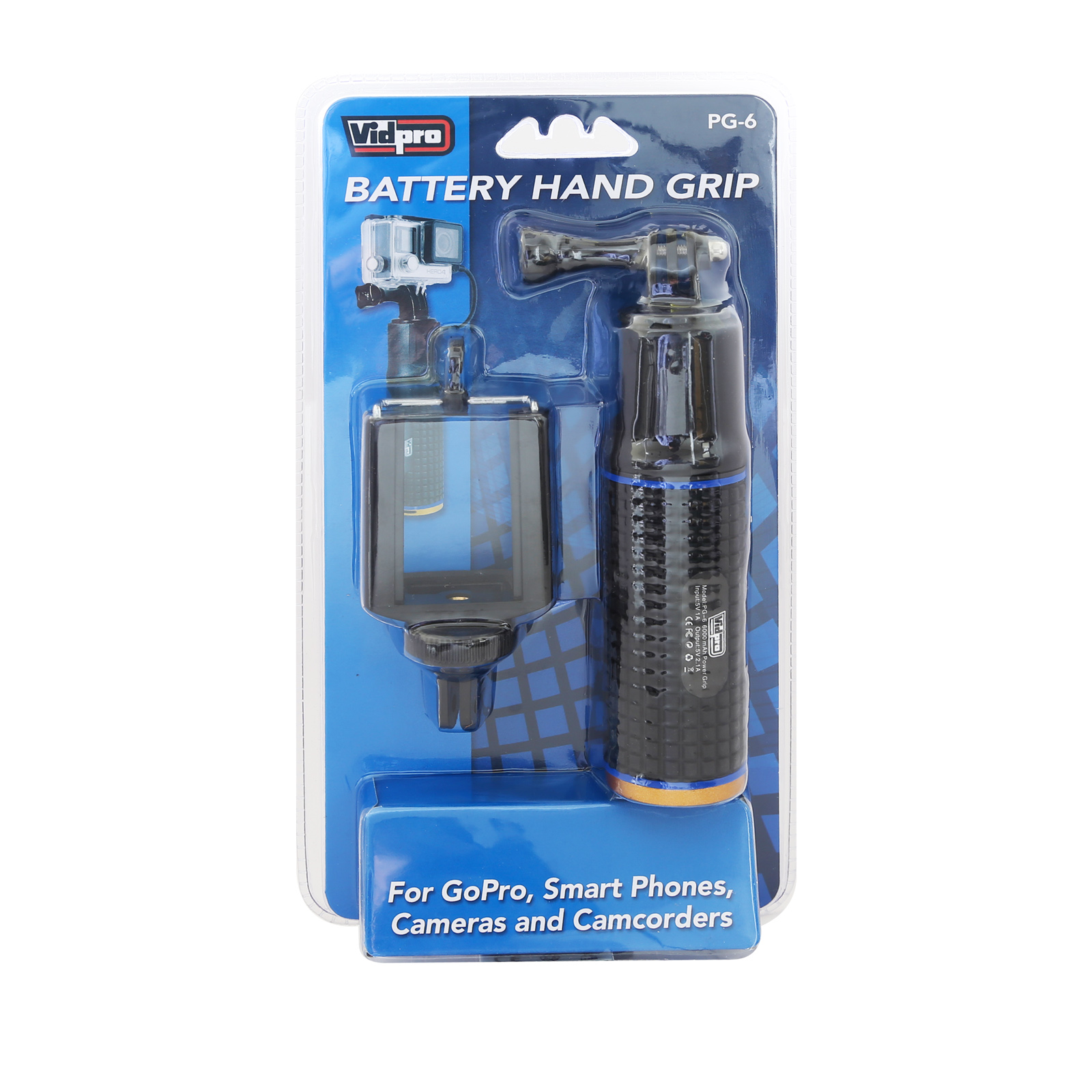 PG-6 Battery Hand Grip for Smartphones, cameras and camcorders
