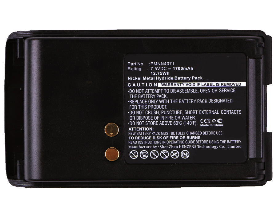Synergy Digital 2-Way Radio Battery, Compatible with Motorola PMNN4071 2-Way Radio Battery (Ni-MH, 7.5V, 1700mAh)