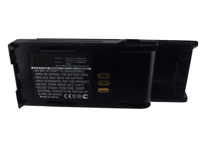 Synergy Digital 2-Way Radio Battery, Compatible with Motorola HNN9049 2-Way Radio Battery (Ni-MH, 7.5V, 2000mAh)