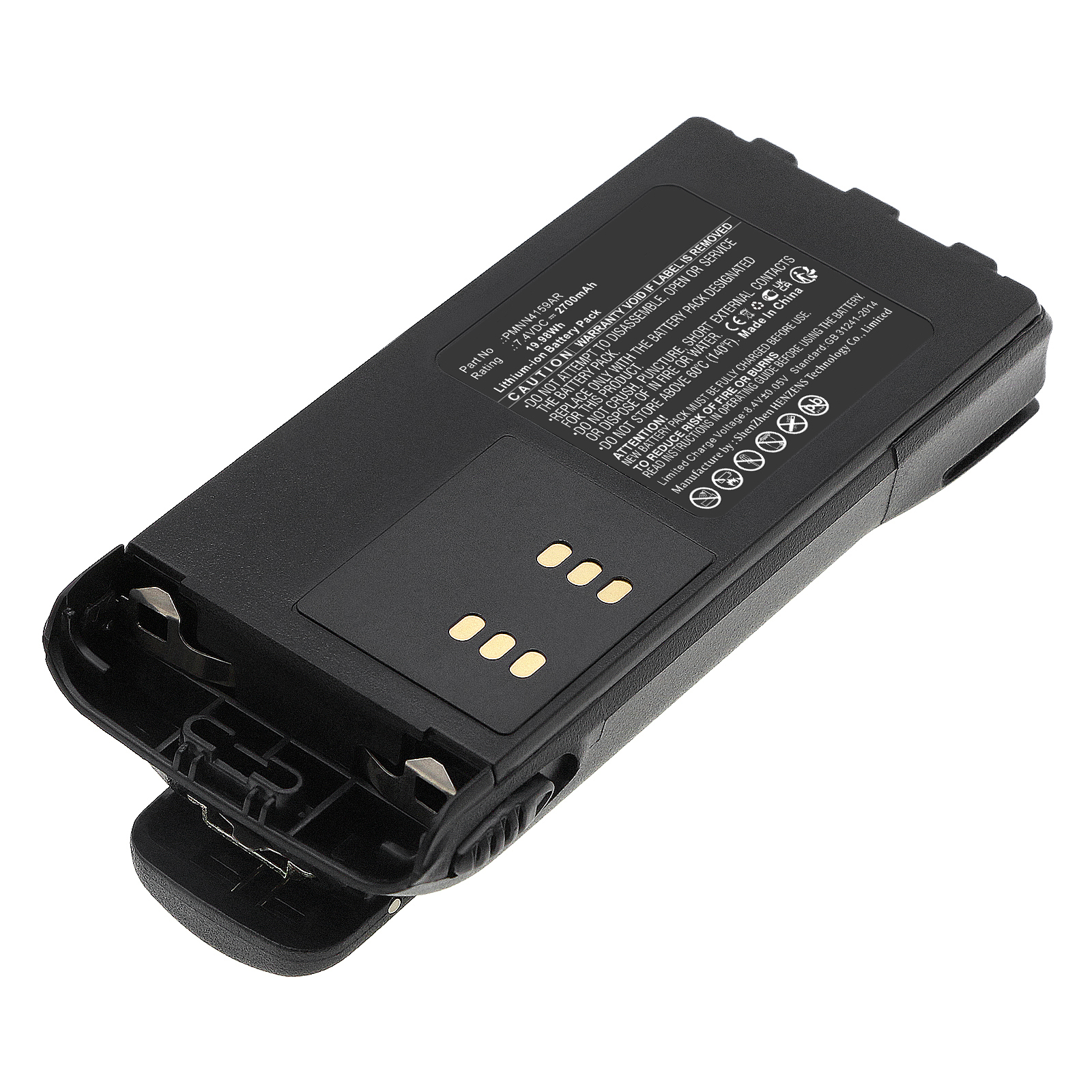 Synergy Digital 2-Way Radio Battery, Compatible with Motorola HMNN4151 2-Way Radio Battery (Li-ion, 7.4V, 2700mAh)
