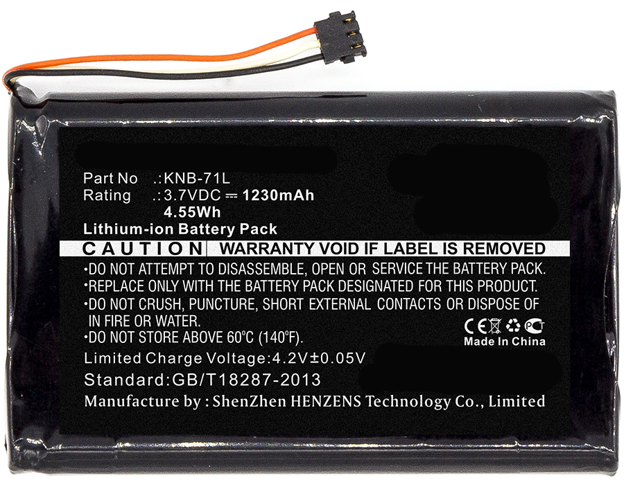 Synergy Digital 2-Way Radio Battery, Compatible with Kenwood KNB-71L 2-Way Radio Battery (3.7V, Li-ion, 1230mAh)