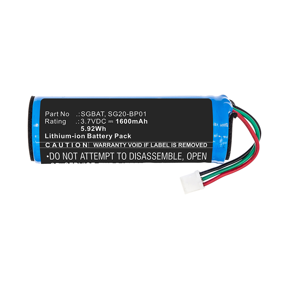 Synergy Digital Barcode Scanner Battery, Compatible with Intermec SG20-BP01 Barcode Scanner Battery (Li-ion, 3.7V, 1600mAh)