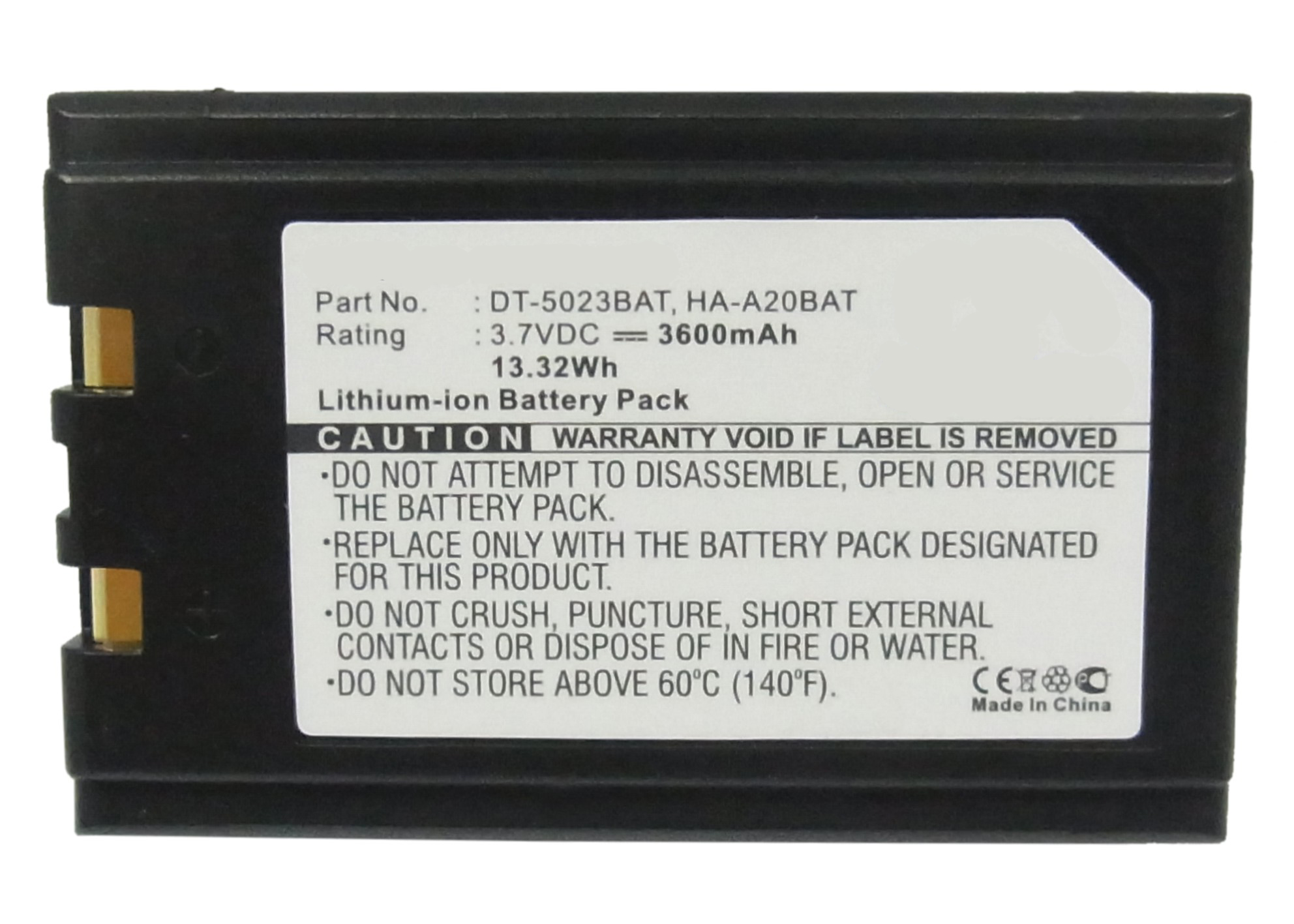 Synergy Digital Barcode Scanner Battery, Compatible with Casio DT-5023BAT Barcode Scanner Battery (Li-ion, 3.7V, 3600mAh)