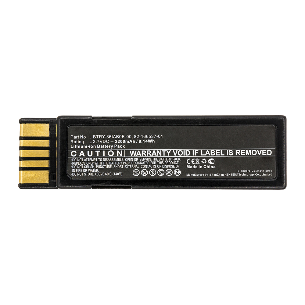 Synergy Digital Barcode Scanner Battery, Compatible with Zebra 82-166537-01 Barcode Scanner Battery (Li-ion, 3.7V, 2200mAh)