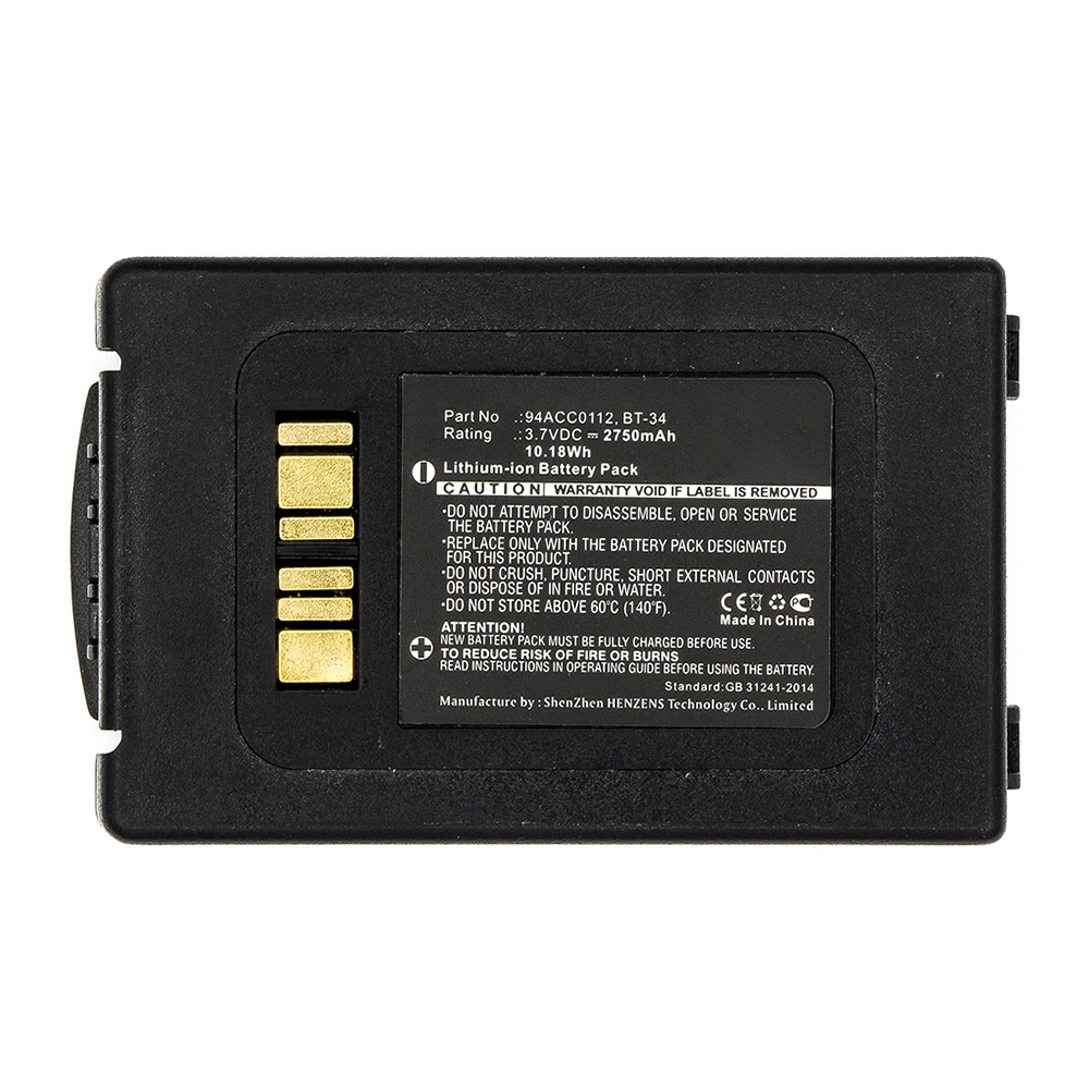 Synergy Digital Barcode Scanner Battery, Compatible with Datalogic BT-34 Barcode Scanner Battery (Li-ion, 3.7V, 2750mAh)