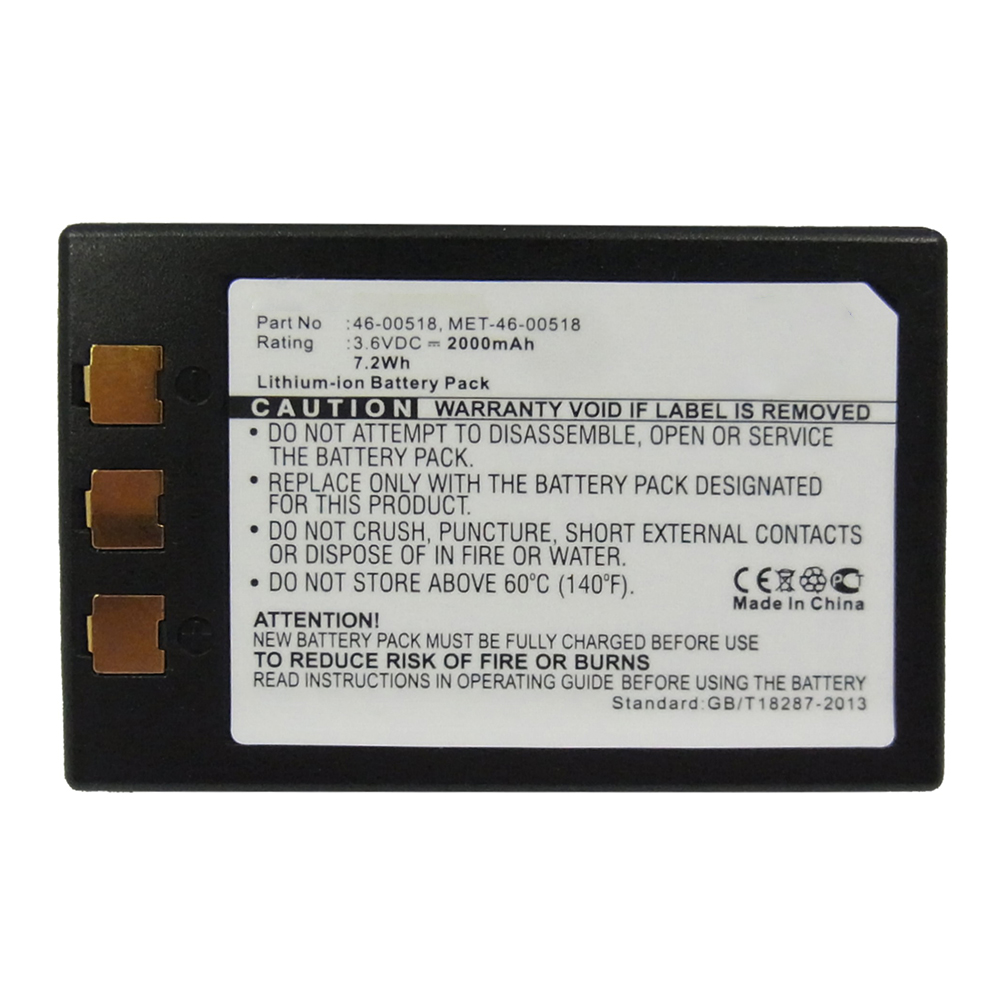 Synergy Digital Barcode Scanner Battery, Compatible with Metrologic 46-00518 Barcode Scanner Battery (Li-ion, 3.6V, 2000mAh)