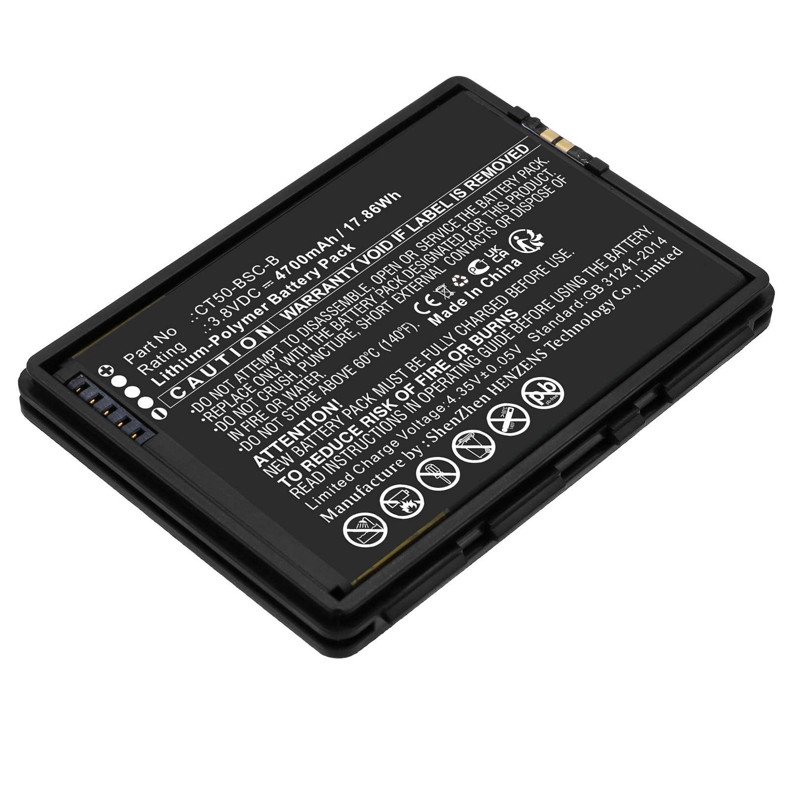 Synergy Digital Barcode Scanner Battery, Compatible with Honeywell 318-055-018 Barcode Scanner Battery (Li-Pol, 3.8V, 4700mAh)
