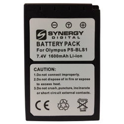 SDBLS1 Lithium-Ion Rechargeable Ultra High Capacity (7.4V 1600 mAh) Battery - Replacement for Olympus BLS-1 Battery