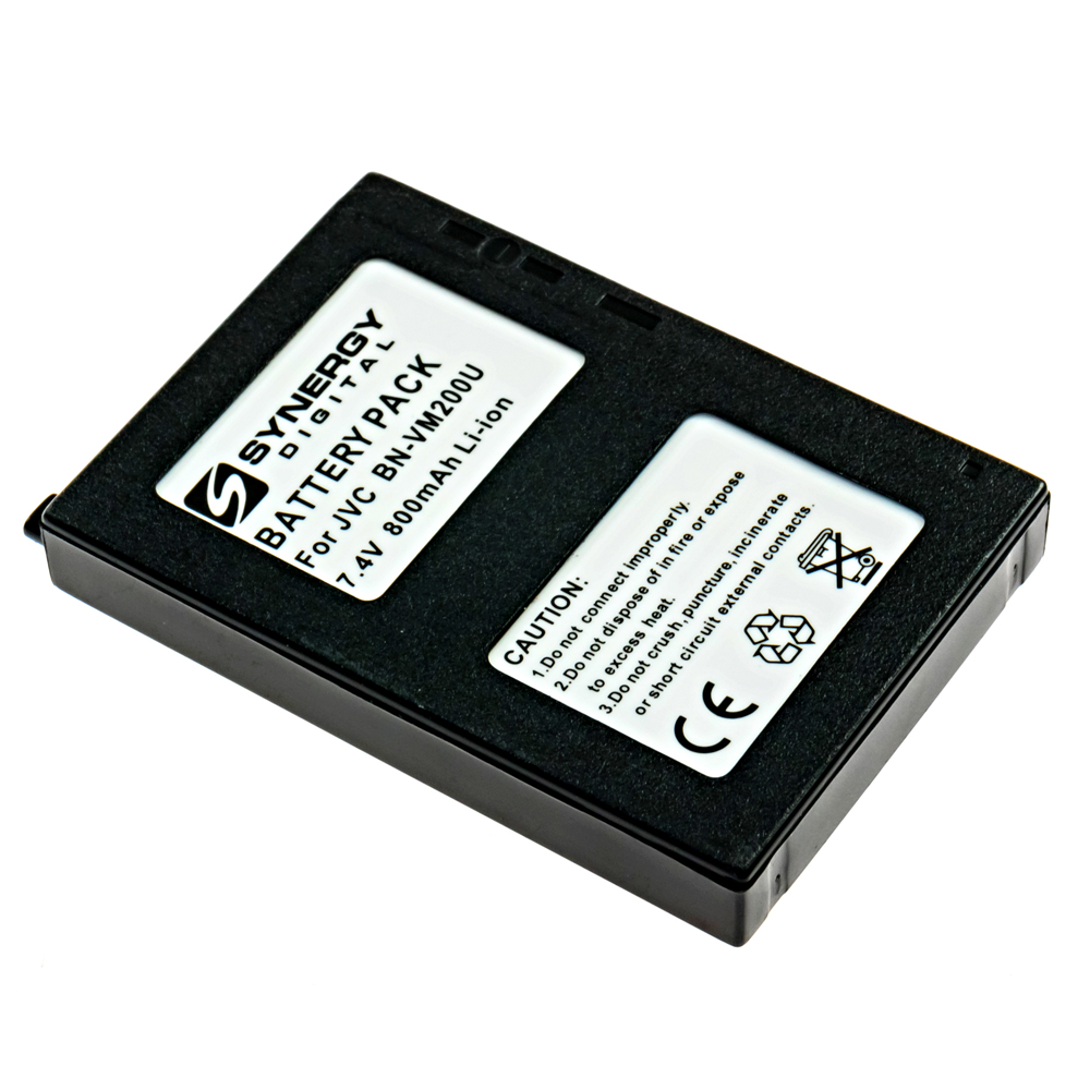 SDBNVM200 Lithium-Ion Battery - Rechargeable Ultra High Capacity (7.4V 800 mAh) - Replacement for JVC BN-VM200 Battery  for JVC GZ-MC100, GZ-MC200 & GZ-MC500