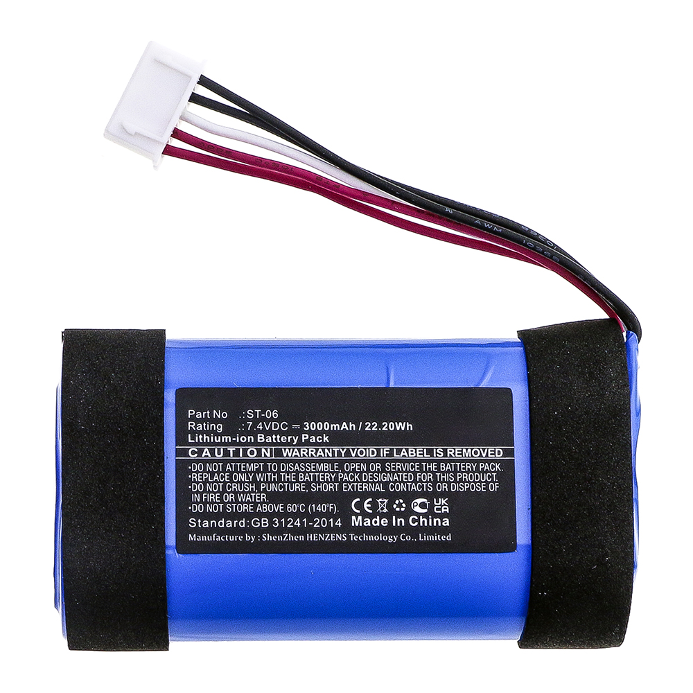 Synergy Digital Speaker Battery, Compatible with Sony ST-06 Speaker Battery (Li-ion, 7.4V, 3350mAh)