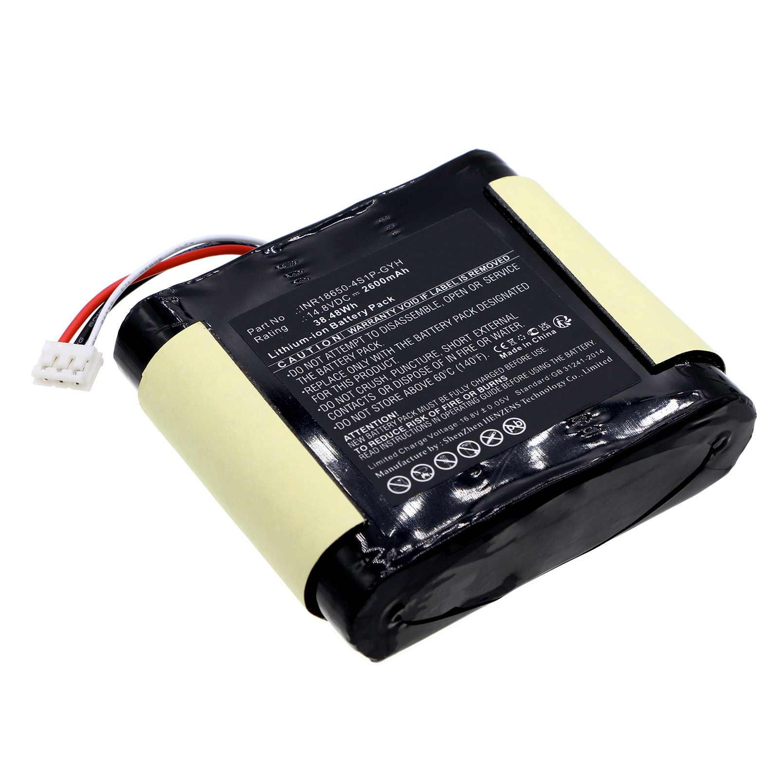 Synergy Digital Speaker Battery, Compatible with Libratone INR18650-4S1P-GYH Speaker Battery (Li-ion, 14.8V, 2600mAh)