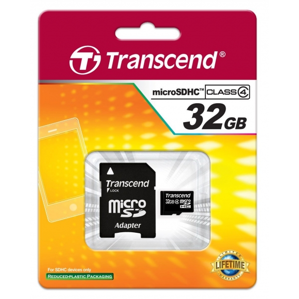 32GB microSDHC Memory Card with SD Adapter