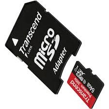 64GB microSDHC Memory Card with SD Adapter