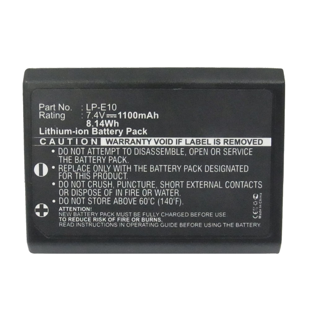 Synergy Digital Digital Camera Battery, Compatible with Canon LP-E10 Digital Camera Battery (Li-ion, 7.4V, 1100mAh)