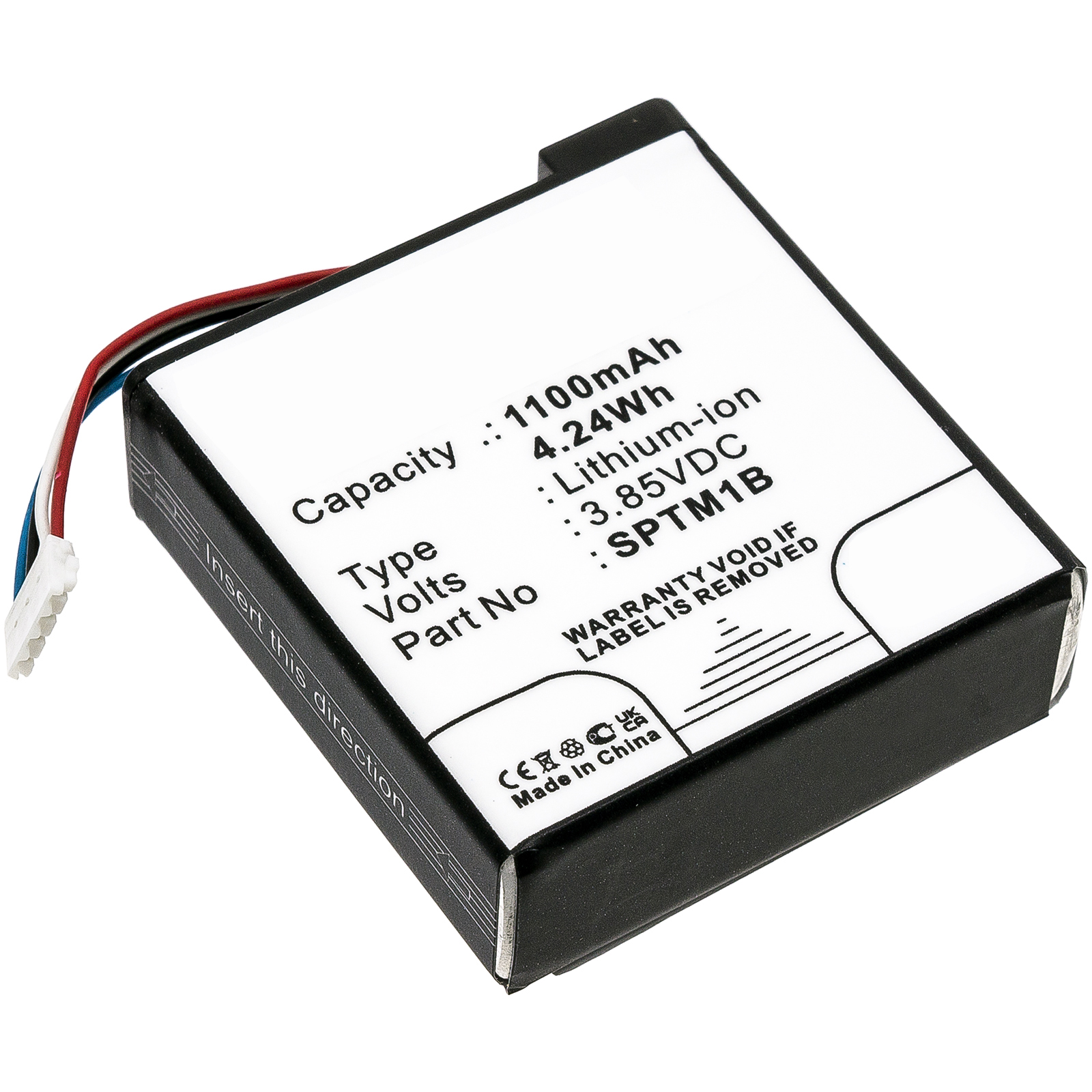 Synergy Digital Digital Camera Battery, Compatible with GoPro SPTM1B Digital Camera Battery (Li-ion, 3.85V, 1100mAh)
