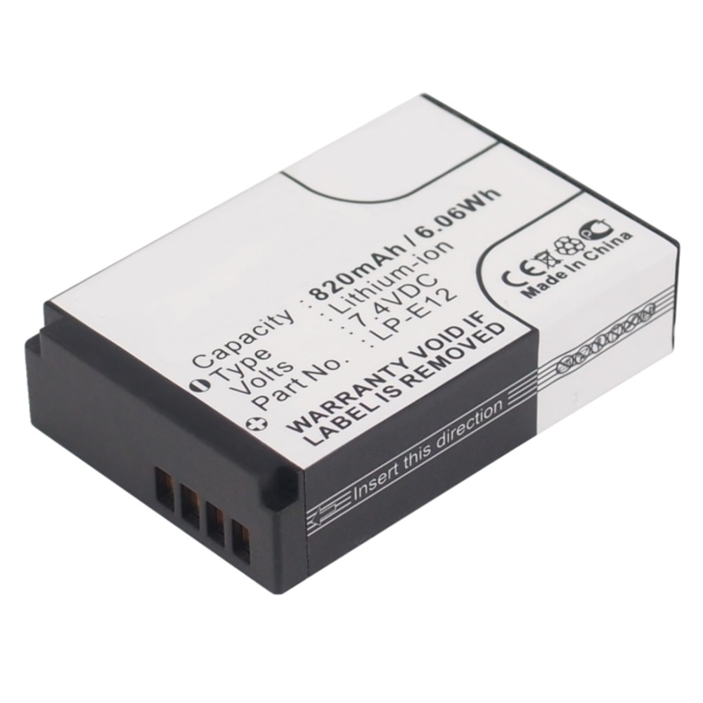 Synergy Digital Camera Battery, Compatible with Canon EOS 100D, EOS Kiss X7, EOS M, EOS M2, EOS SL1, EOS-M, EOS-M10, EOS-M100, EOS-M2, EOS-M50, OS-M, PowerShot SX70 HS, Rebel SL1 Digital Camera Battery (7.4, Li-ion, 820mAh)