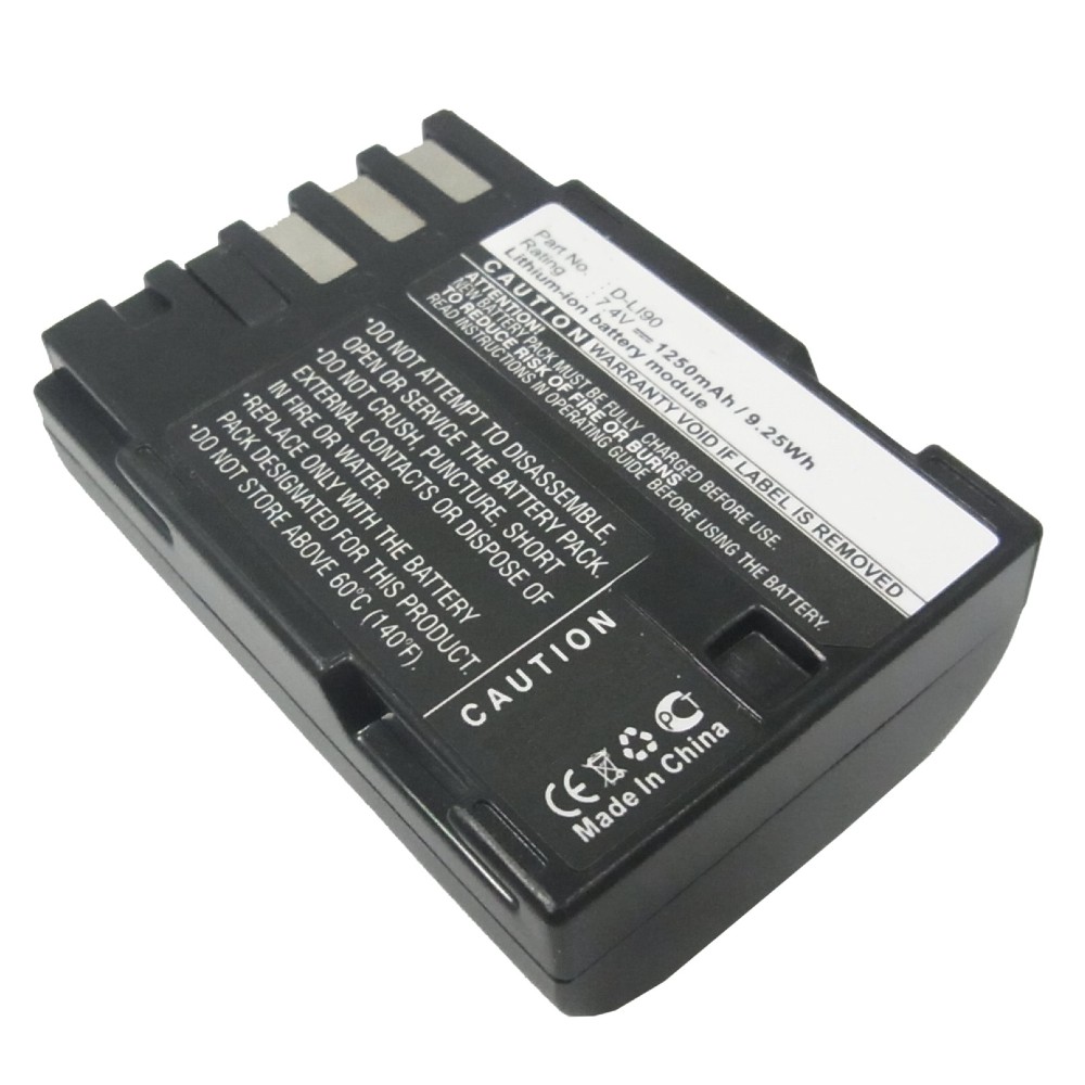 Synergy Digital Camera Battery, Compatible with PENTAX 645D, 645Z, K01, K-01, K-1, K3, K-3, K3II, K5, K-5, K-5 II, K5 IIS, K5II, K5IIs, K7, K-7, K-7D Camera Battery (7.4, Li-ion, 1250mAh)