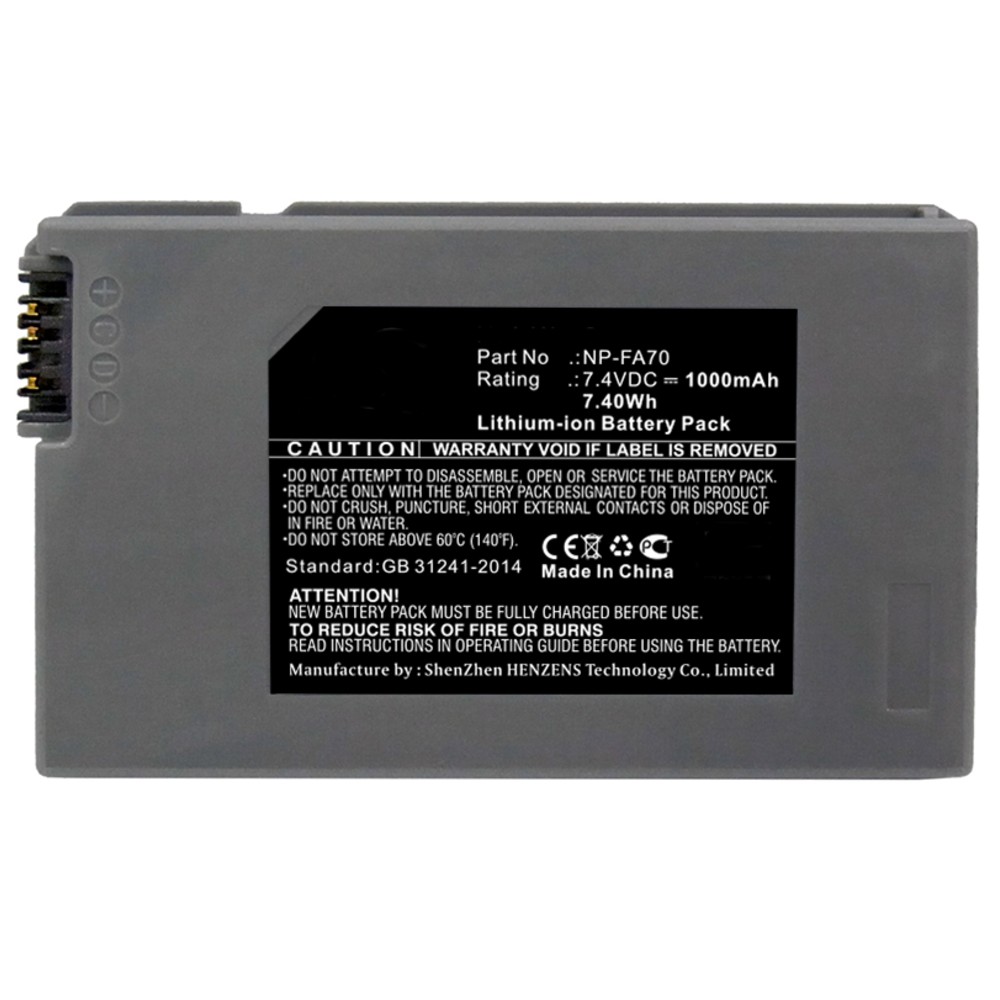 Synergy Digital Camera Battery, Compatible with Sony DCR-DVD7, DCR-DVD7E, DCR-HC90, DCR-HC90E, DCR-HC90ES, DCR-PC1000, DCR-PC1000B, DCR-PC1000E, DCR-PC1000S Camera Battery (7.4, Li-ion, 1000mAh)
