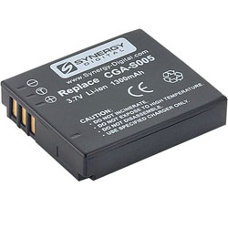 CGA-S005 Lithium-Ion Battery - Rechargeable Ultra High Capacity (1300 mAh) - replacement for Panasonic CGA-S005 & Leica 18640 BP-DC4 Batteries