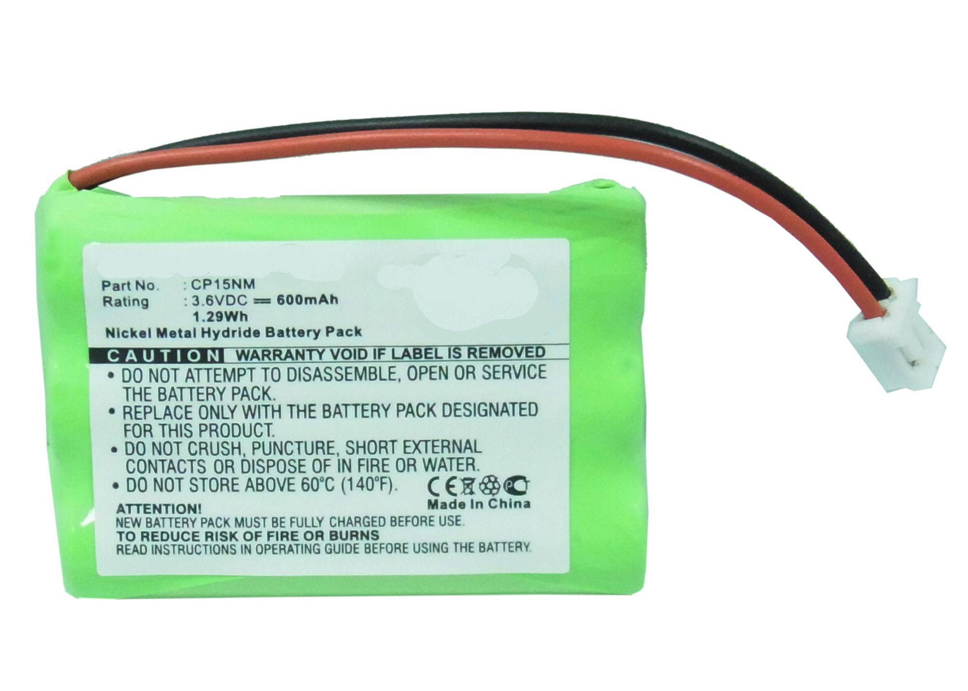 Synergy Digital Cordless Phone Battery, Compatible with Ericsson CP15NM Cordless Phone Battery (Ni-MH, 3.6V, 600mAh)