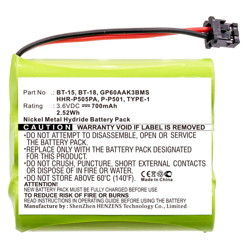 Synergy Digital Cordless Phone Battery, Compatible with AT&T 24032X, 401, 4126, A36, BT24 Cordless Phone Battery (3.6, Ni-MH, 700mAh)