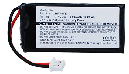 Synergy Digital Dog Collar Battery, Compatible with Dogtra BP74TE Dog Collar Battery (Li-Pol, 7.4V, 850mAh)