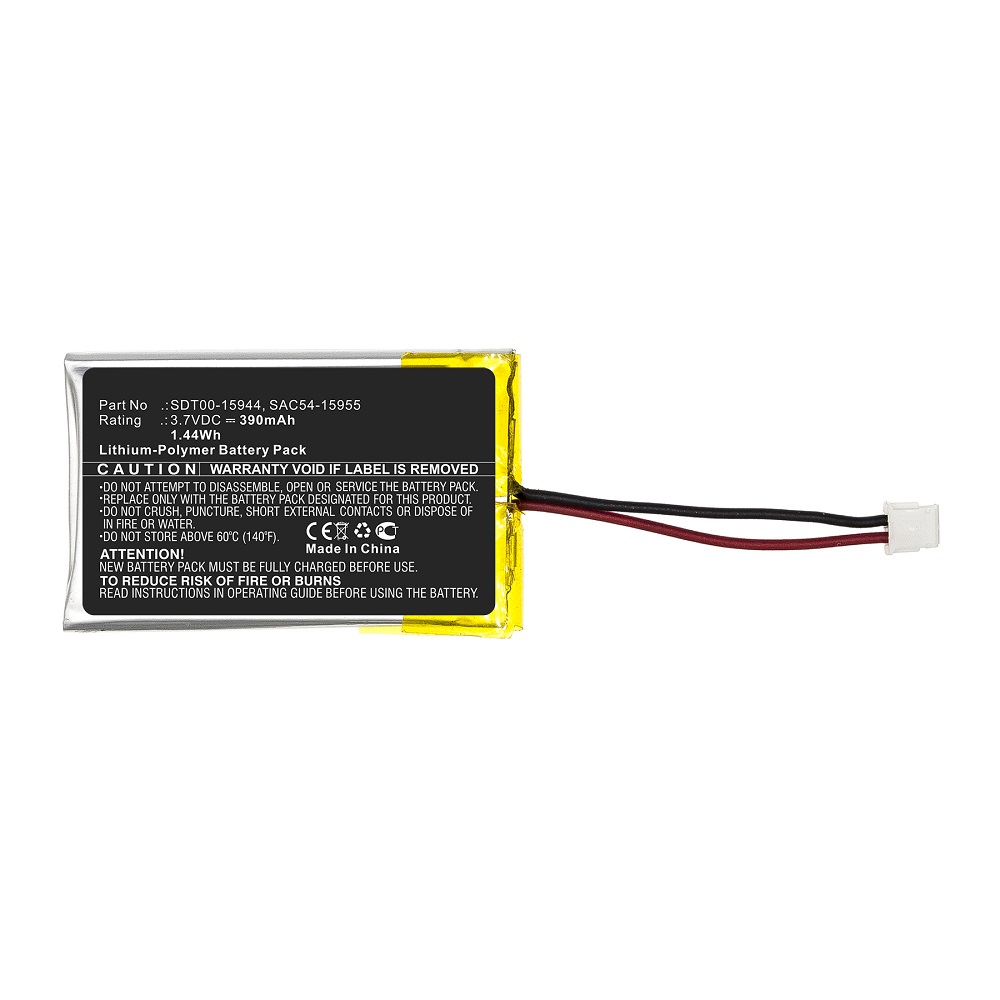 Synergy Digital Dog Collar Battery, Compatible with SportDog SAC54-15955 Dog Collar Battery (Li-Pol, 3.7V, 390mAh)