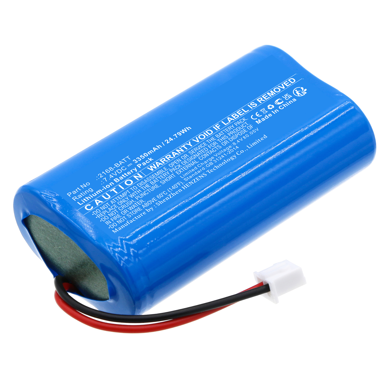 Synergy Digital Flashlight Battery, Compatible with Nightstick 2168-BATT Flashlight Battery (Li-ion, 7.4V, 3350mAh)