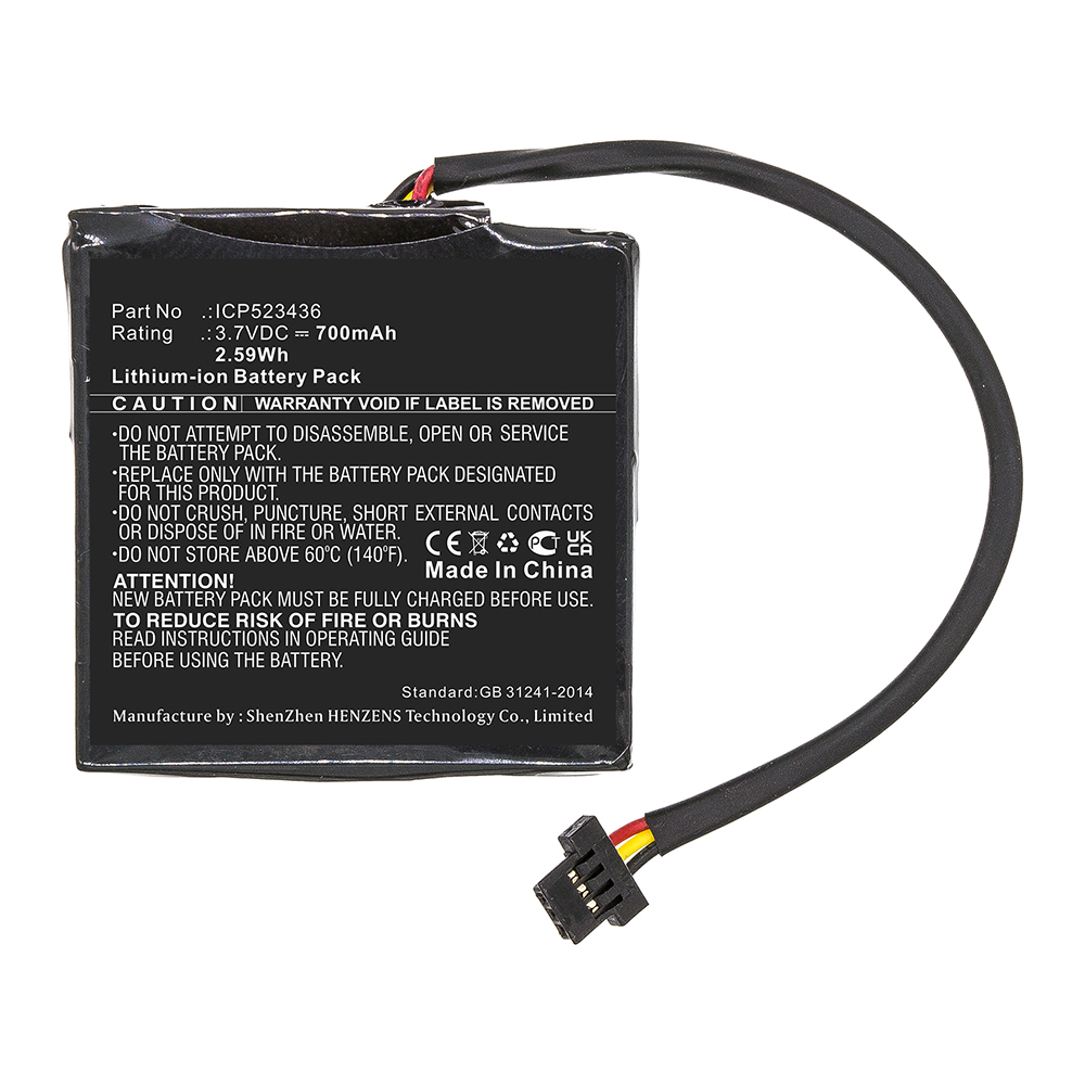 Synergy Digital GPS Battery, Compatible with TomTom ICP523436 GPS Battery (Li-ion, 3.7V, 700mAh)