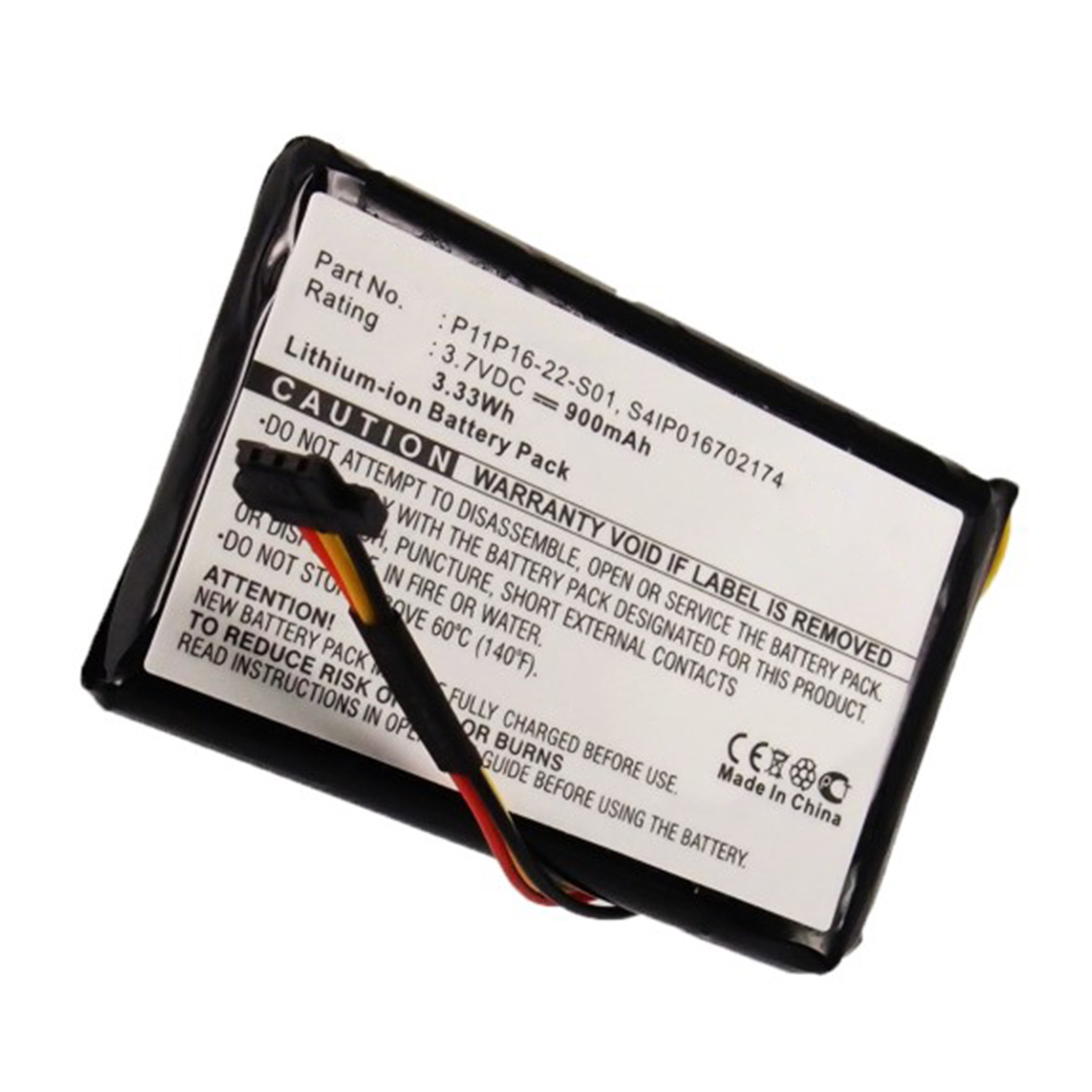 Synergy Digital GPS Battery, Compatible with TomTom P11P16-22-S01 GPS Battery (Li-ion, 3.7V, 900mAh)