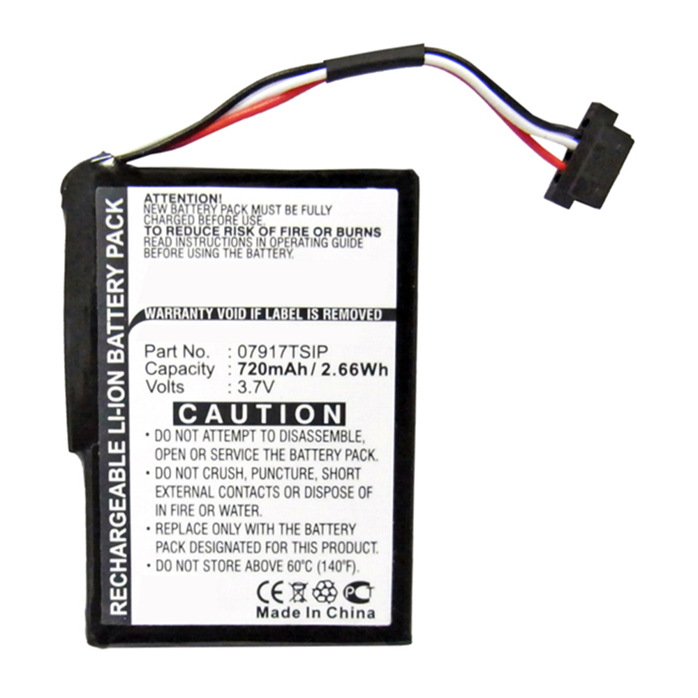 Synergy Digital GPS Battery, Compatible with 07917TSIP GPS Battery (3.7V, Li-ion, 720mAh)