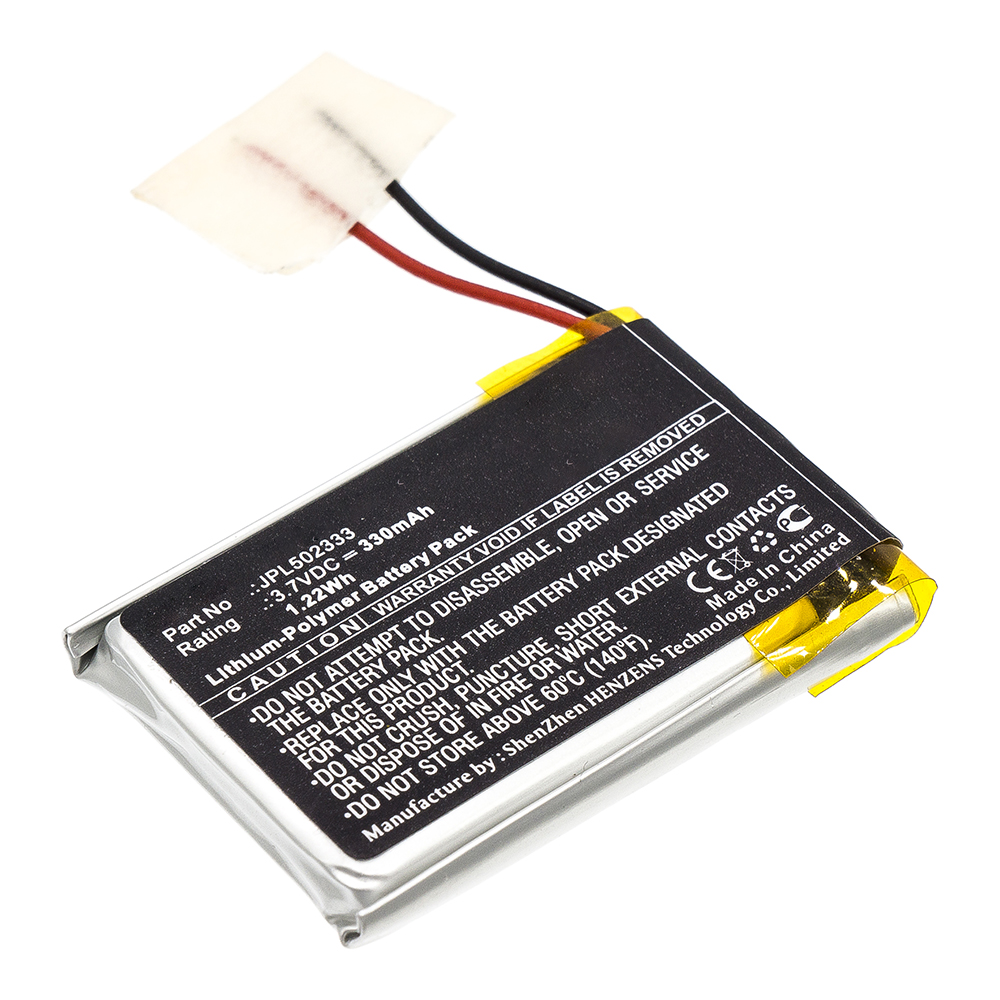 Synergy Digital GPS Battery, Compatible with IZZO JPL502333 GPS Battery (Li-pol, 3.7V, 330mAh)