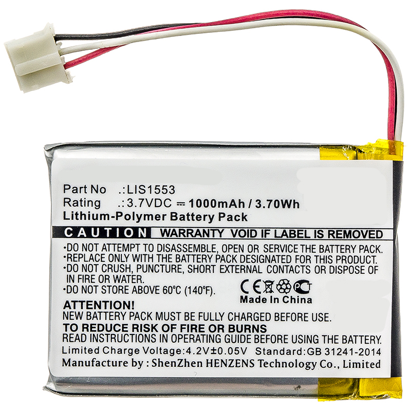 Synergy Digital Wireless Headset Battery, Compatible with Sony A-2215-026-A Wireless Headset Battery (Li-Pol, 3.7V, 1000mAh)