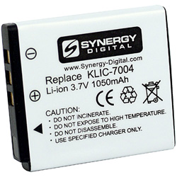 KLIC-7004 Lithium-Ion Battery - Rechargeable Ultra High Capacity (1050 mAh) - replacement for Kodak KLIC-7004 Battery