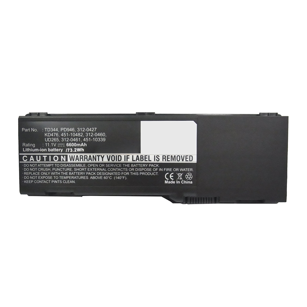 Synergy Digital Laptop Battery, Compatible with DELL GD761 Laptop Battery (Li-ion, 11.1V, 6600mAh)