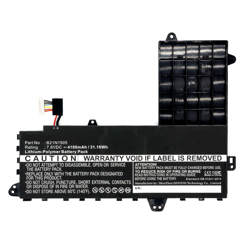 Synergy Digital Laptop Battery, Compatible with Asus 0B200-01400200, 0B200-01400200M, 0B200-01400300, 0B200-01400500, B21N1505 Laptop Battery (Li-Pol, 7.6V, 4100mAh)