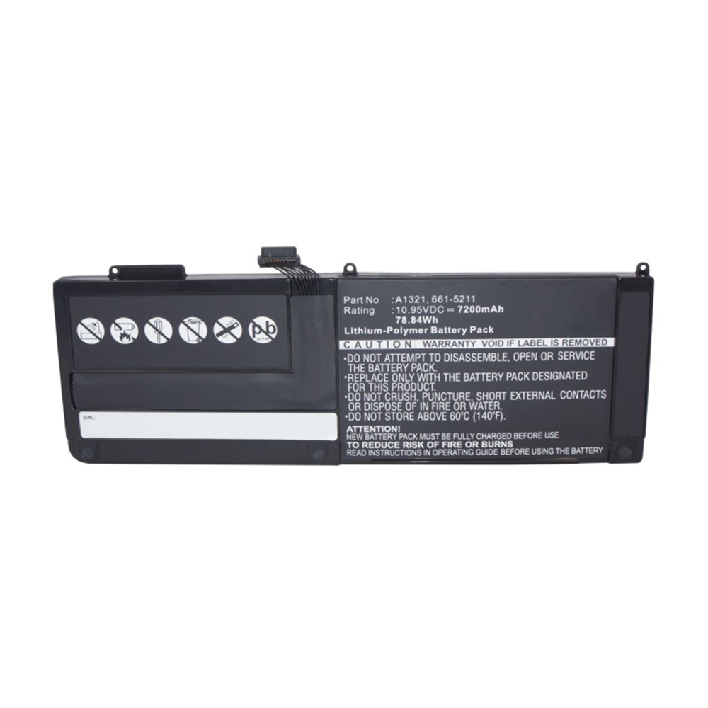 Synergy Digital Laptop Battery, Compatible with Apple A1321 Laptop Battery (Li-Pol, 10.95V, 7200mAh)