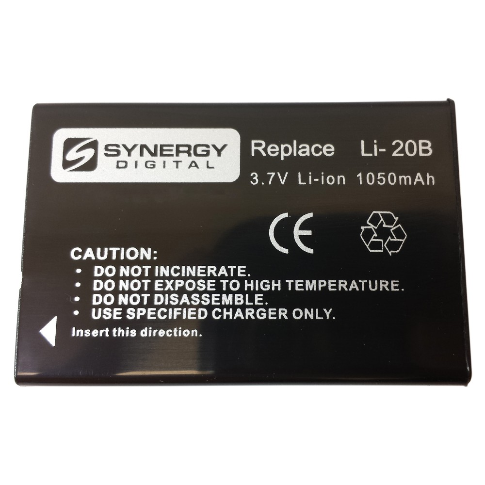 SDLI20B Lithium-Ion Battery - Rechargeable Ultra High Capacity (3.7V 1050 mAh) - Replacement for Olympus LI-20B & Panasonic CGA-S302A Batteries