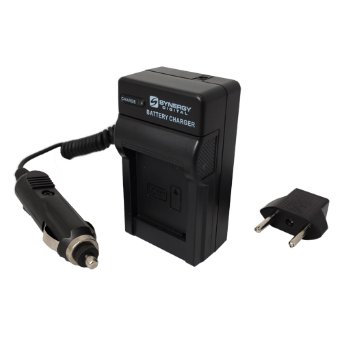 Mini Battery Charger Kit for Panasonic CGR-D08, CGR-D16, CGR-D28, & CGR-D54 Batteries - with fold-in wall plug, car & EU adapters
