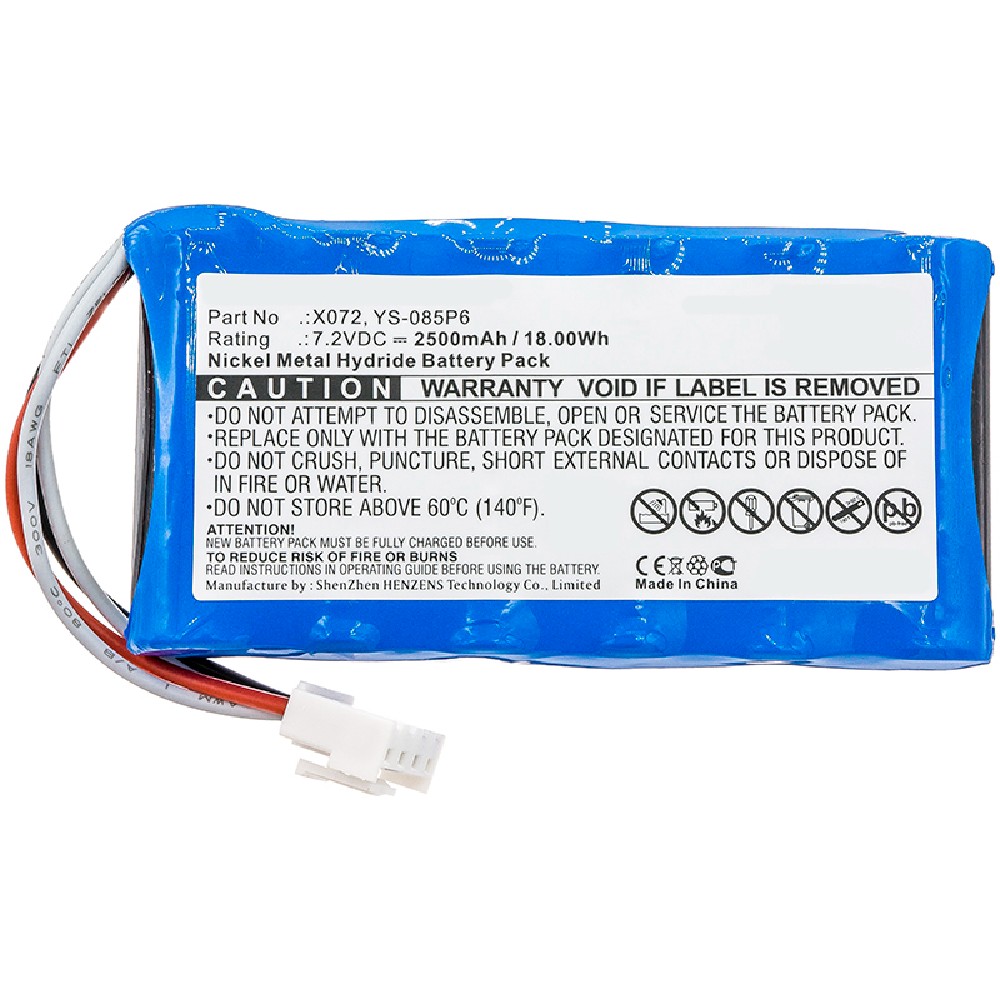 Synergy Digital Medical Battery, Compatible with X072 Medical Battery (7.2V, Ni-MH, 2500mAh)