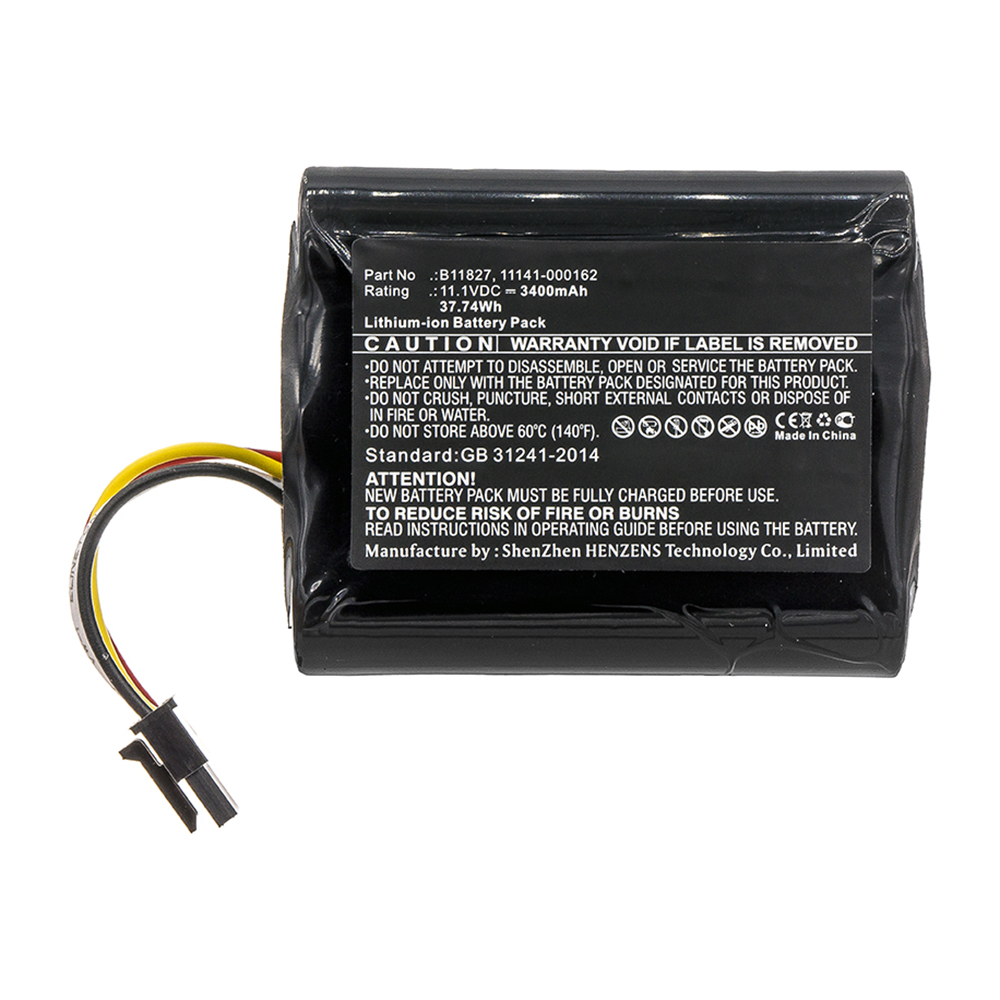 Synergy Digital Medical Battery, Compatible with 11141-000162 Medical Battery (11.1V, Li-ion, 3400mAh)