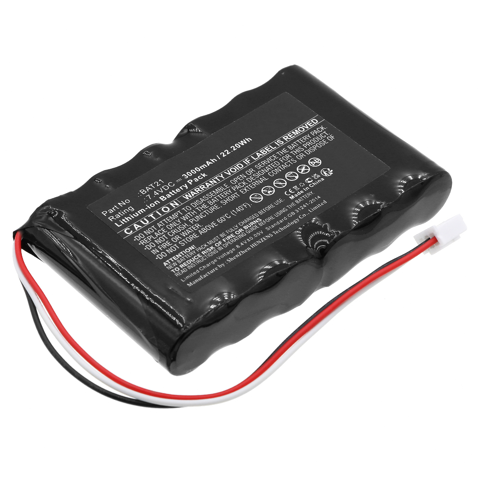 Synergy Digital Medical Battery, Compatible with ADE BAT21 Medical Battery (Li-ion, 7.4V, 3000mAh)