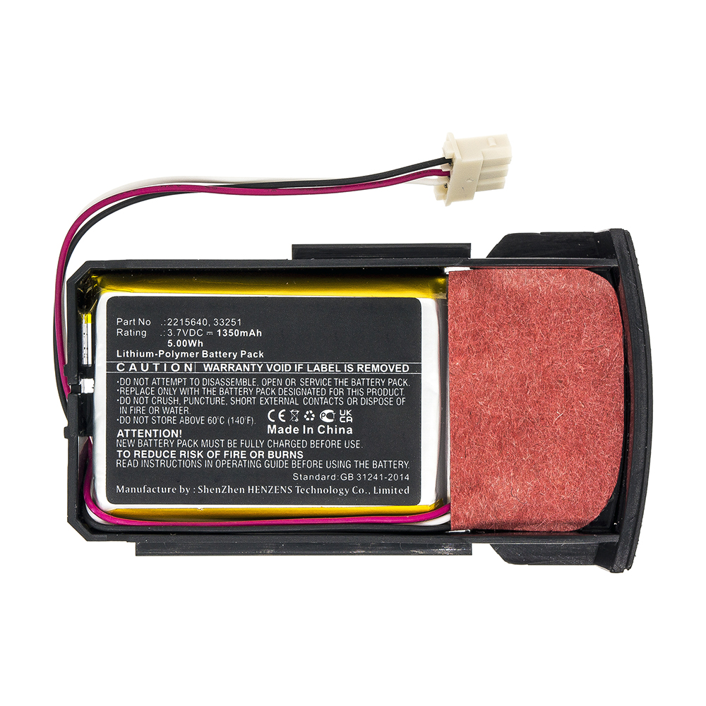 Synergy Digital Medical Battery, Compatible with Thermo Scientific 2215640 Medical Battery (Li-Pol, 3.7V, 1350mAh)
