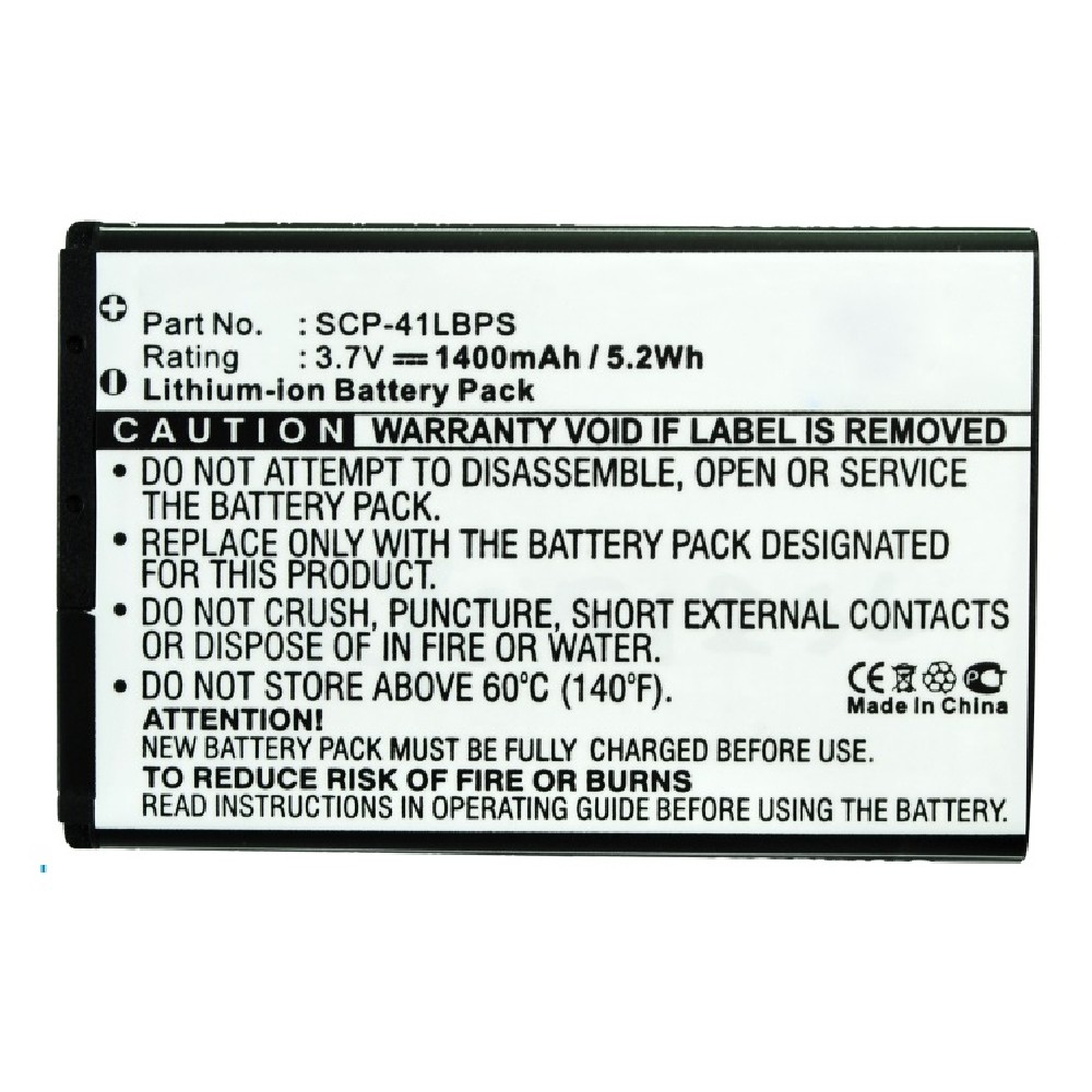 Synergy Digital Cell Phone Battery, Compatible with Kyocera SCP-41LBPS Cell Phone Battery (Li-ion, 3.7V, 1400mAh)