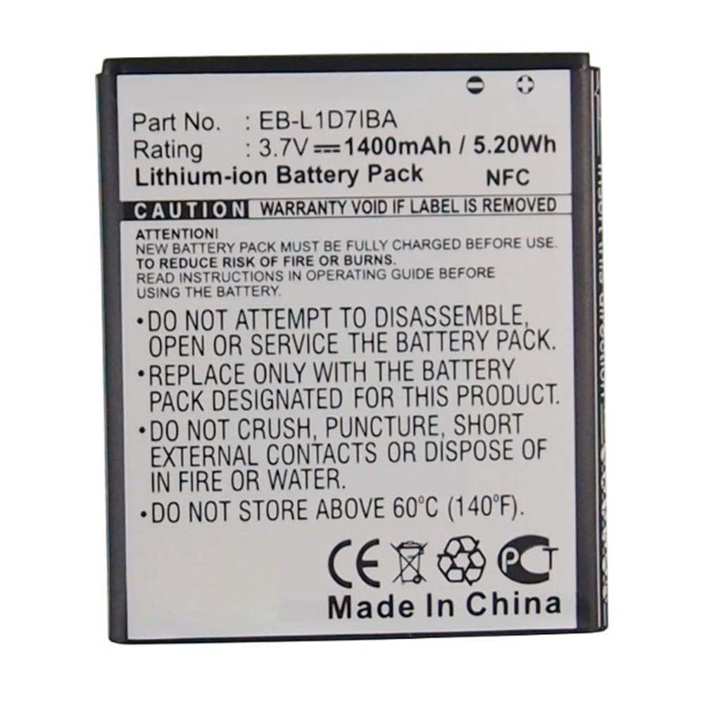 Synergy Digital Cell Phone Battery, Compatible with Samsung EB-L1D7IBA Cell Phone Battery (Li-ion, 3.7V, 1400mAh)