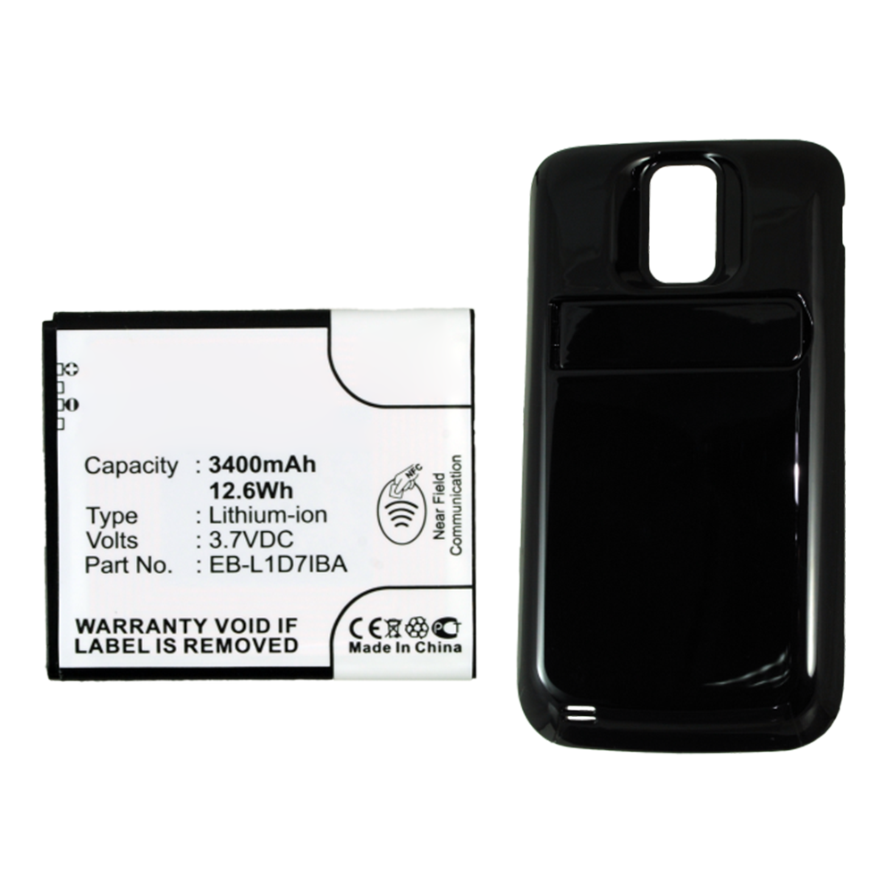 Synergy Digital Cell Phone Battery, Compatible with Samsung EB-L1D7IBA Cell Phone Battery (Li-ion, 3.7V, 3400mAh)