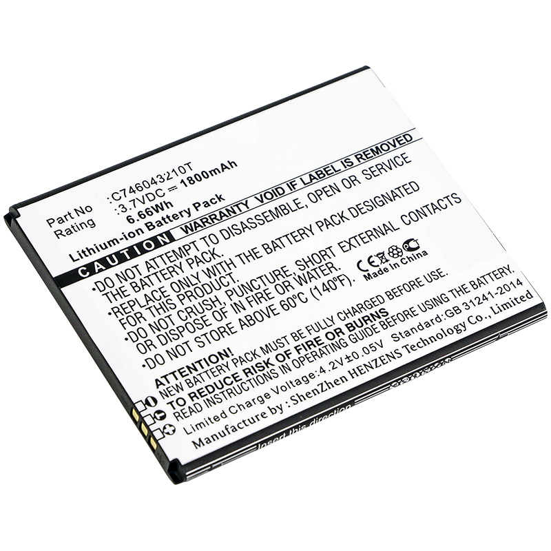 Synergy Digital Cell Phone Battery, Compatiable with BLU C746043210T, C746043230T Cell Phone Battery (3.7V, Li-ion, 1800mAh)