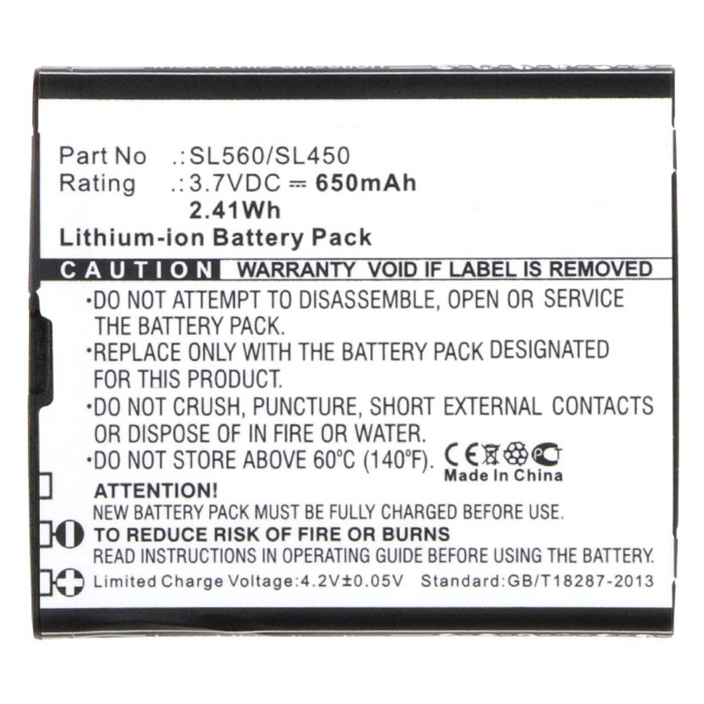 Synergy Digital Cell Phone Battery, Compatible with Bea-fon SL560/SL450 Cell Phone Battery (Li-ion, 3.7V, 650mAh)