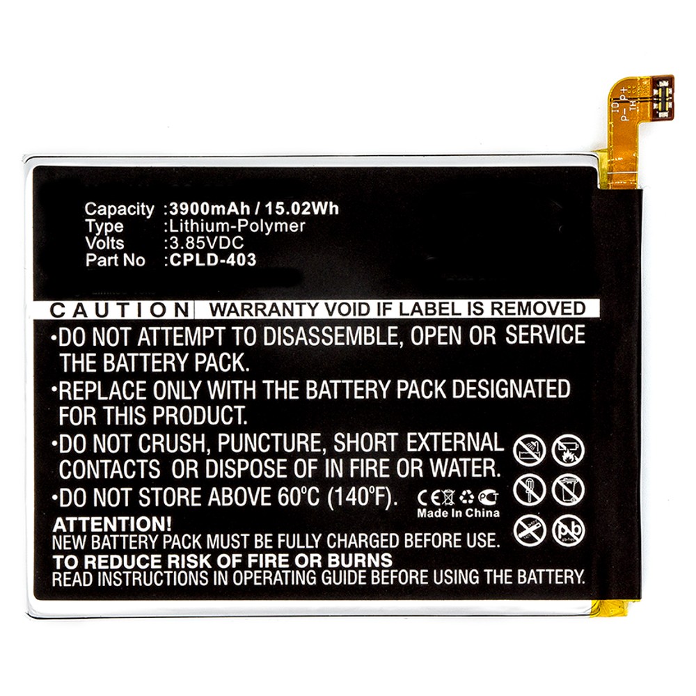 Synergy Digital Cell Phone Battery, Compatible with Coolpad CPLD-403 Cell Phone Battery (Li-Pol, 3.85V, 3900mAh)