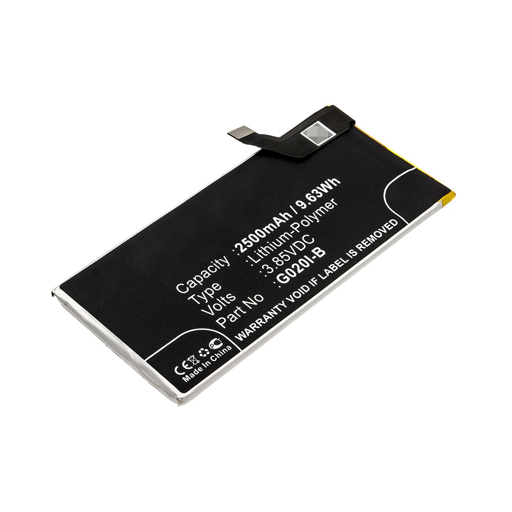 Synergy Digital Cell Phone Battery, Compatible with Google G020I-B Cell Phone Battery (3.85V, Li-Pol, 2500mAh)